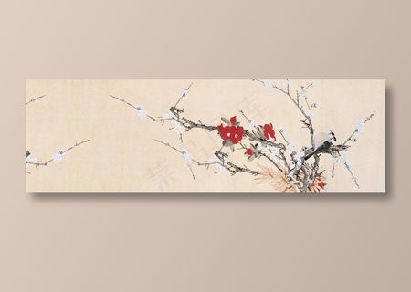 中国风水墨banner海报背景