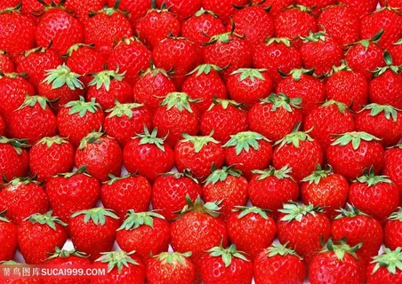 红色草莓平铺高清图