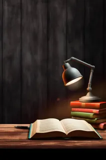 书桌书籍学习阅读背景