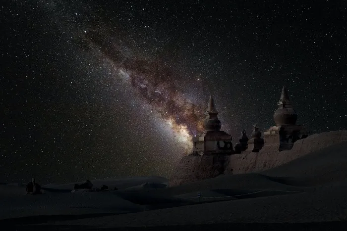 黑色星空摄影素材