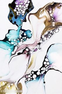 抽象唯美水彩艺术油画