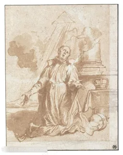 凡戴克手绘祈祷男装饰画