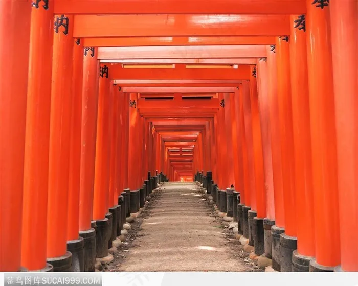 日本特色建筑-红柱