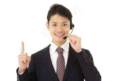 微笑的男士客服高清图片