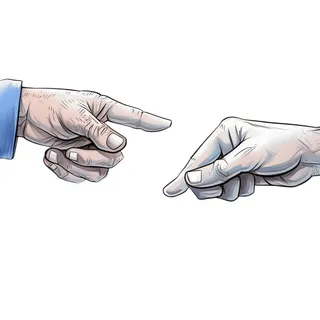 手手指手势插画免抠