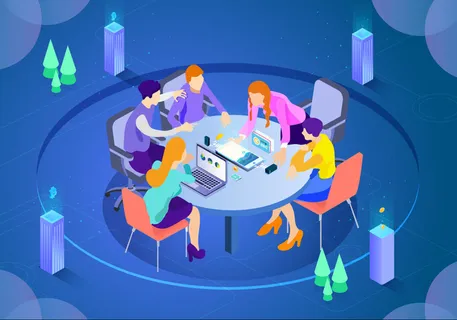 商务2.5D未来科技商务素材