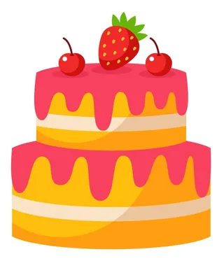 矢量免抠水果蛋糕