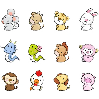 十二生肖卡通画