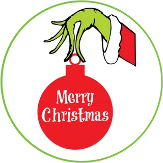 手提圣诞快乐球