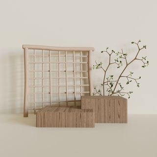 小清新电商c4d场景展台合层背景