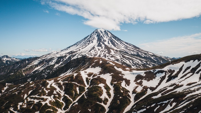 冬天高山背景风景