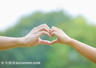 双手组成心素材