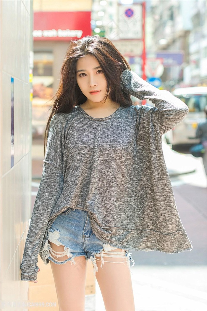 超清街拍漂亮美女许诺图片