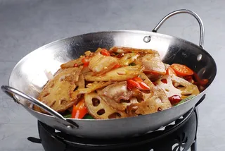 干锅美食焖锅湘菜麻辣香辣纸锅干锅莲菜 