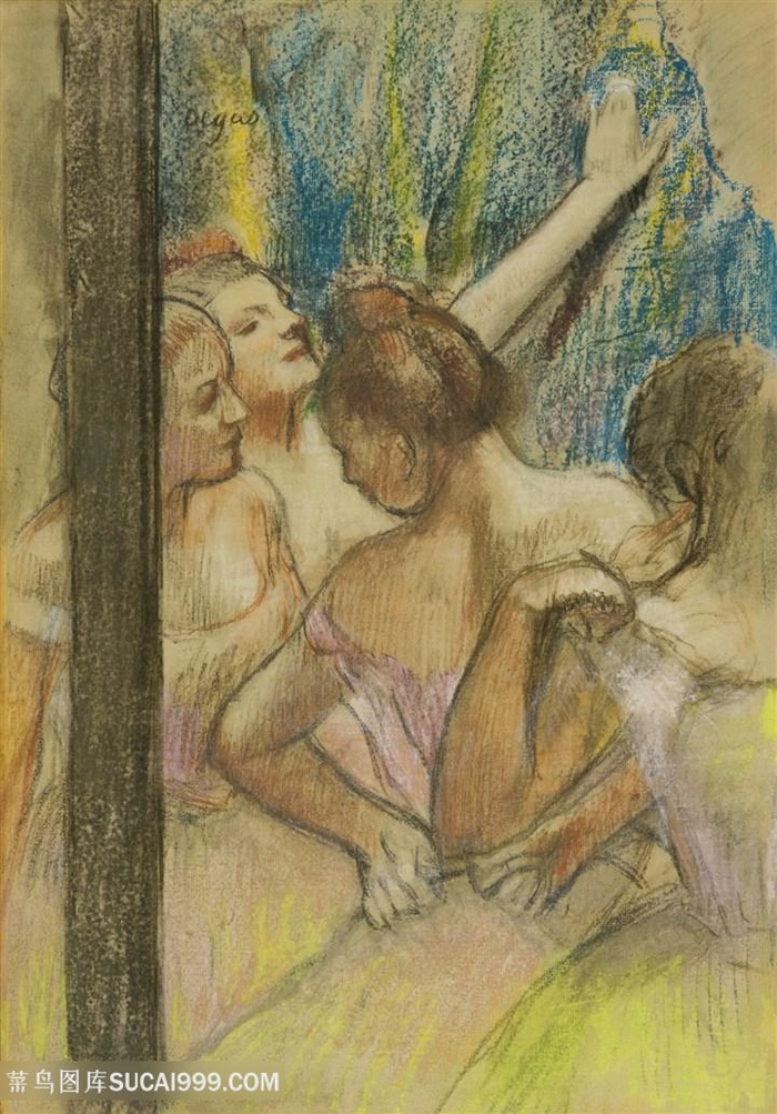 德加手绘舞蹈女性装饰画