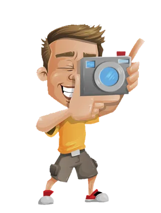拍照男孩卡通
