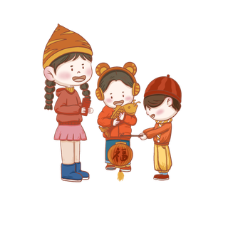 虎年新年春节过年场景拜年