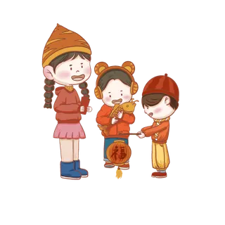 虎年新年春节过年场景拜年