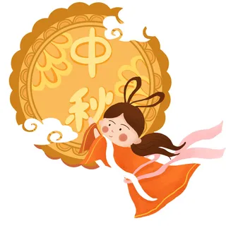 卡通中秋节嫦娥素材