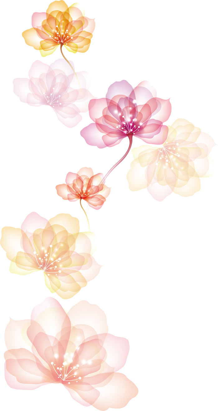 花朵飘舞卡通