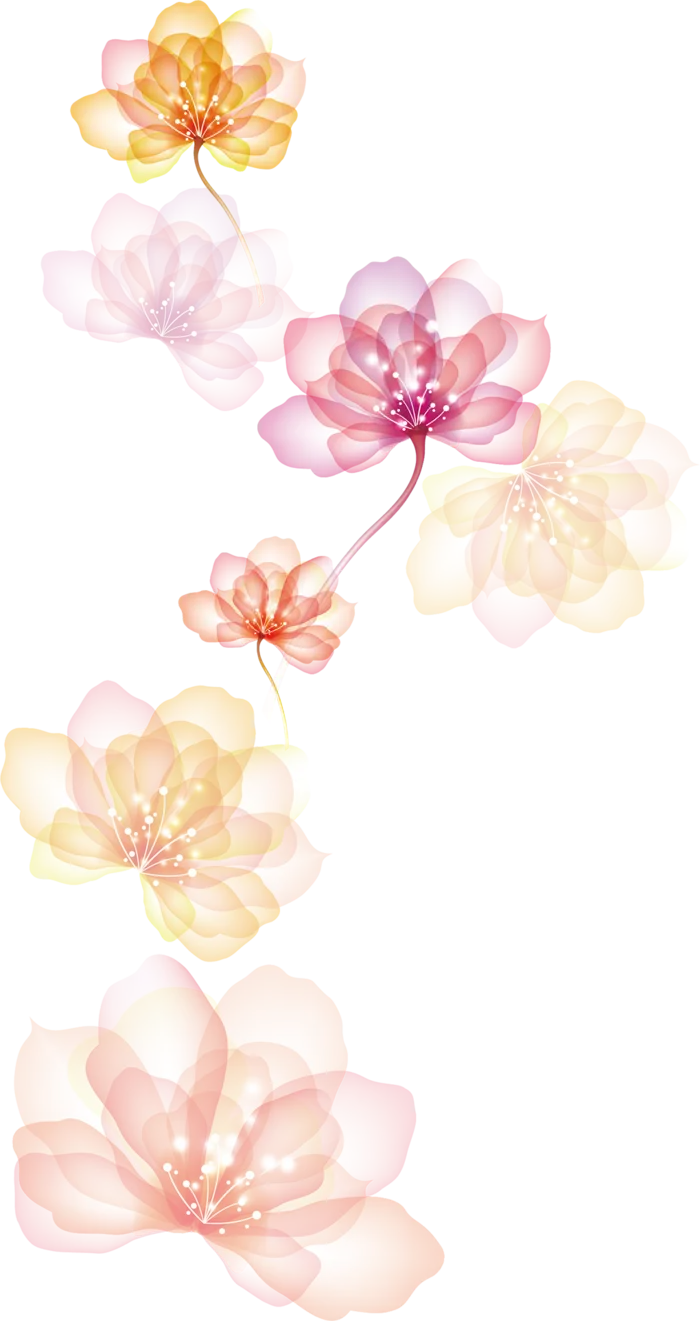 花朵飘舞卡通