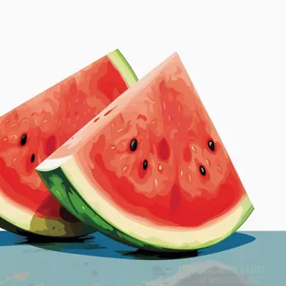 西瓜冰爽元素