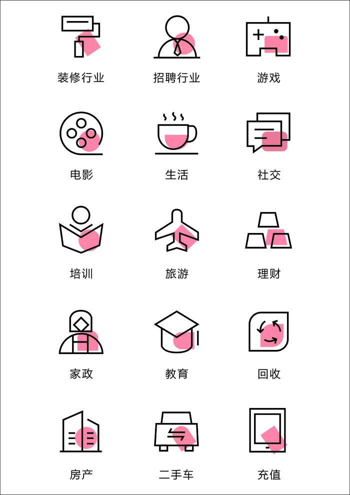 各行业图标cdr矢量模版下载