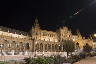 欧式建筑楼房夜景