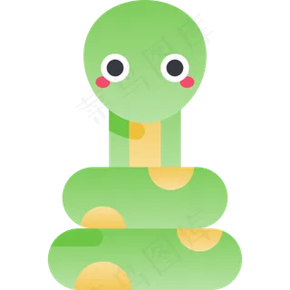 卡通蛇元素图标免扣