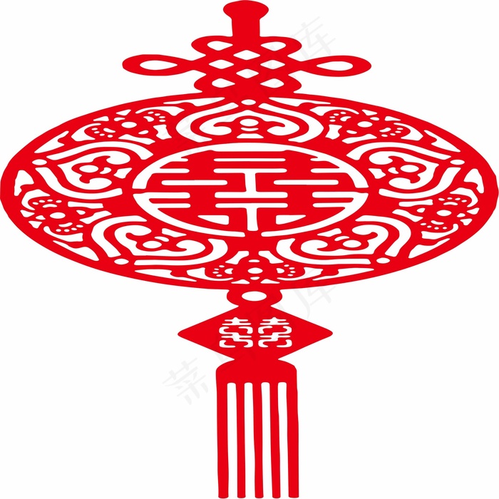 喜剪纸 剪纸风元素ai矢量模版下载