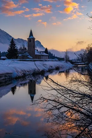 冬天自然背景风景