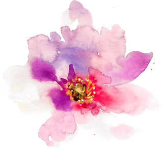 水粉花朵卡通谷雨