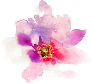 水粉花朵卡通谷雨