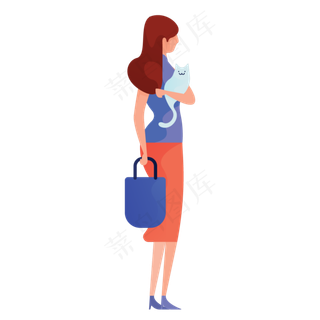 抱宠物人物免抠图