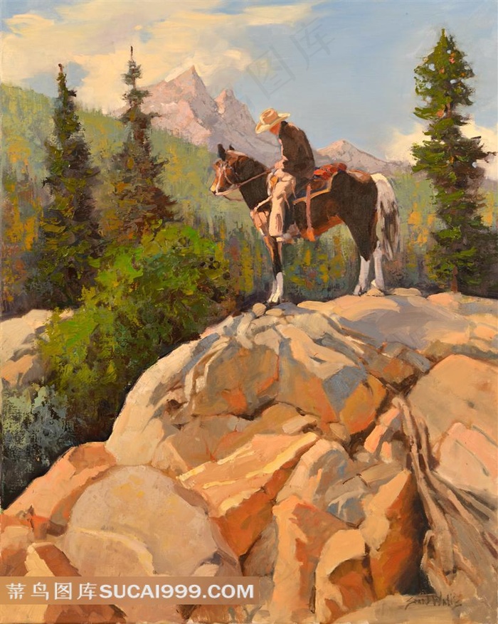 风景油画绘画设计素材