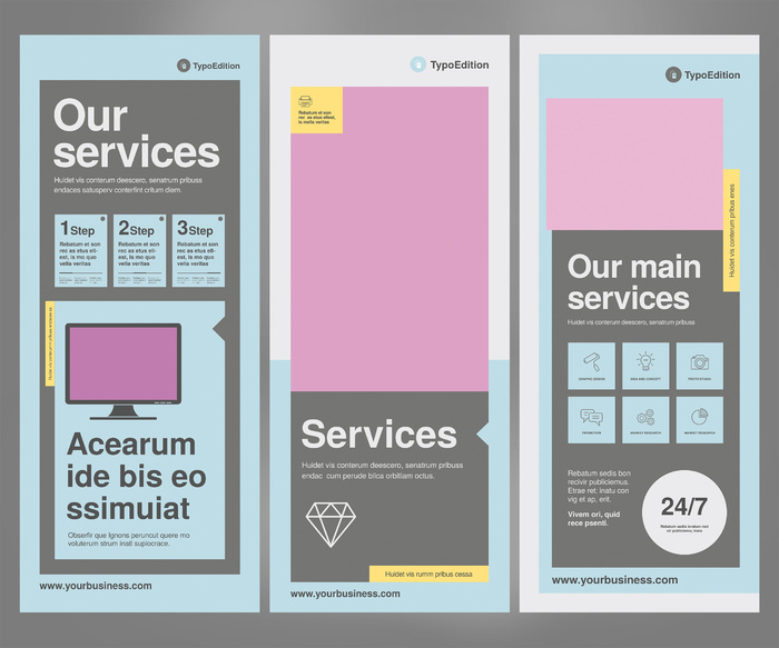 易拉宝设计模板PSD分层素材