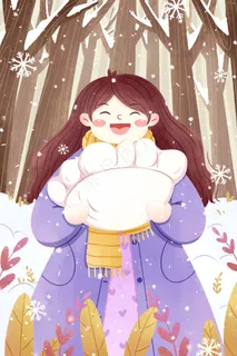 冬至插画 冬至节气插画