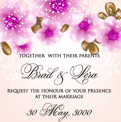 祝贺婚礼结婚邀请卡素材