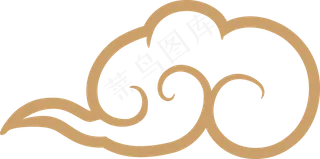 中式传统祥云中国风古典水纹吉祥图案免抠