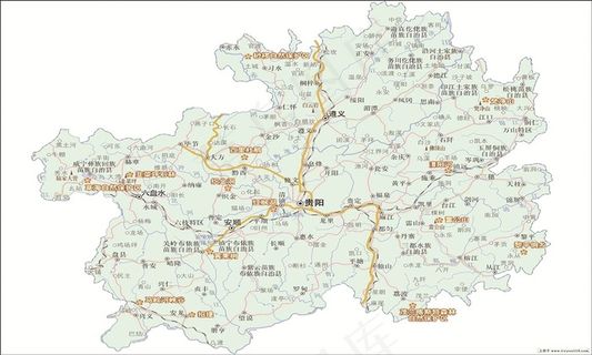 贵州省地图120X200CM