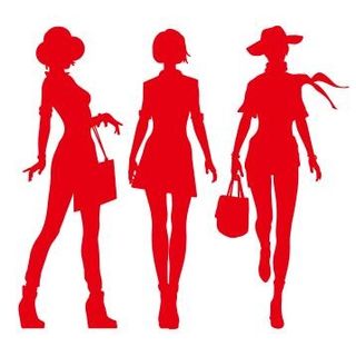 矢量时尚美女剪影