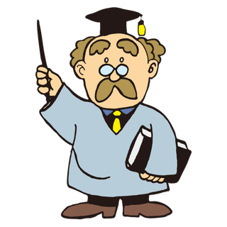 老爷爷上课卡通蓝色少儿兴趣班素材