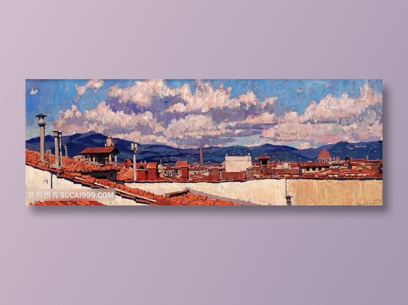 乡村山脉高清风景画
