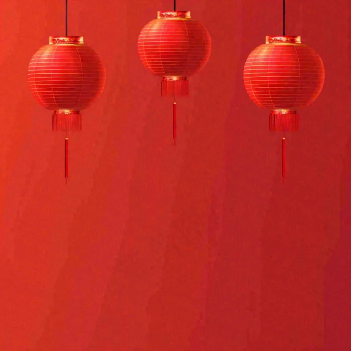 中国红创意喜庆灯笼，元旦新年小年除夕(1024x1024)