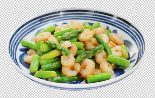 芦笋炒虾仁免扣素材 芦笋炒虾仁免扣素材