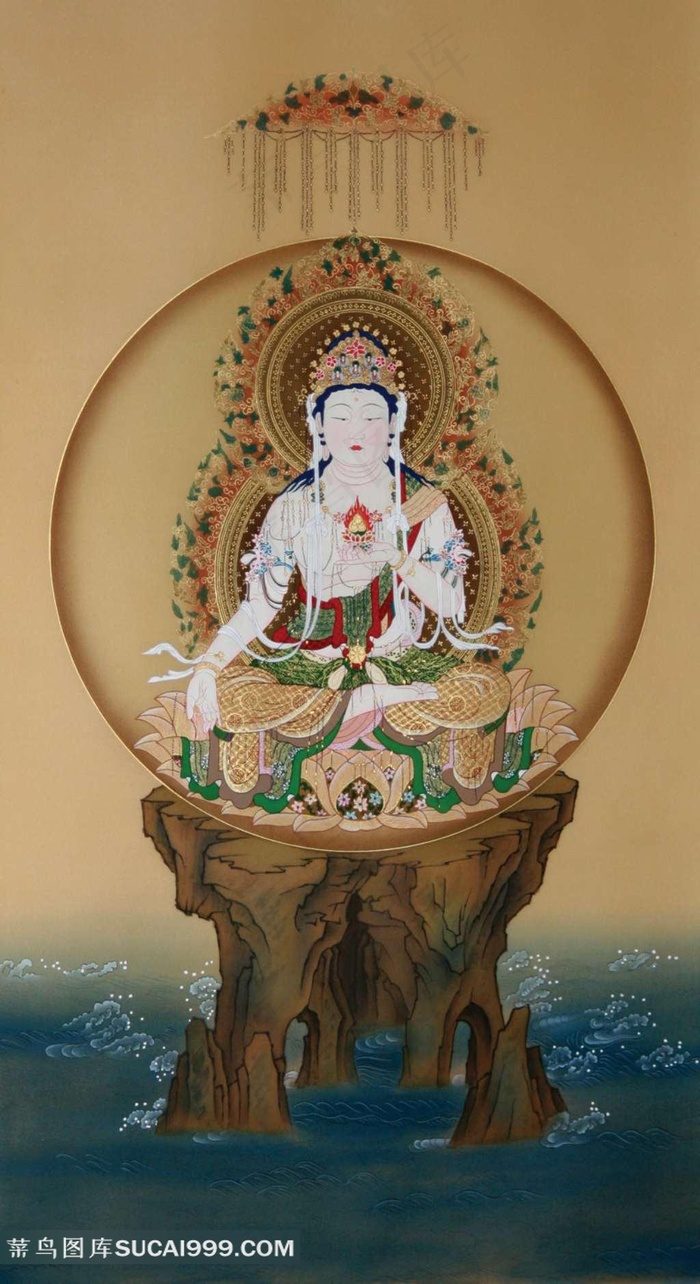 绘画图片-菩萨像
