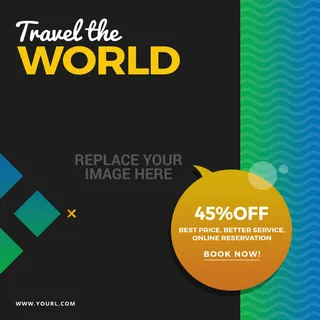 设计广告销售旅游横幅素材