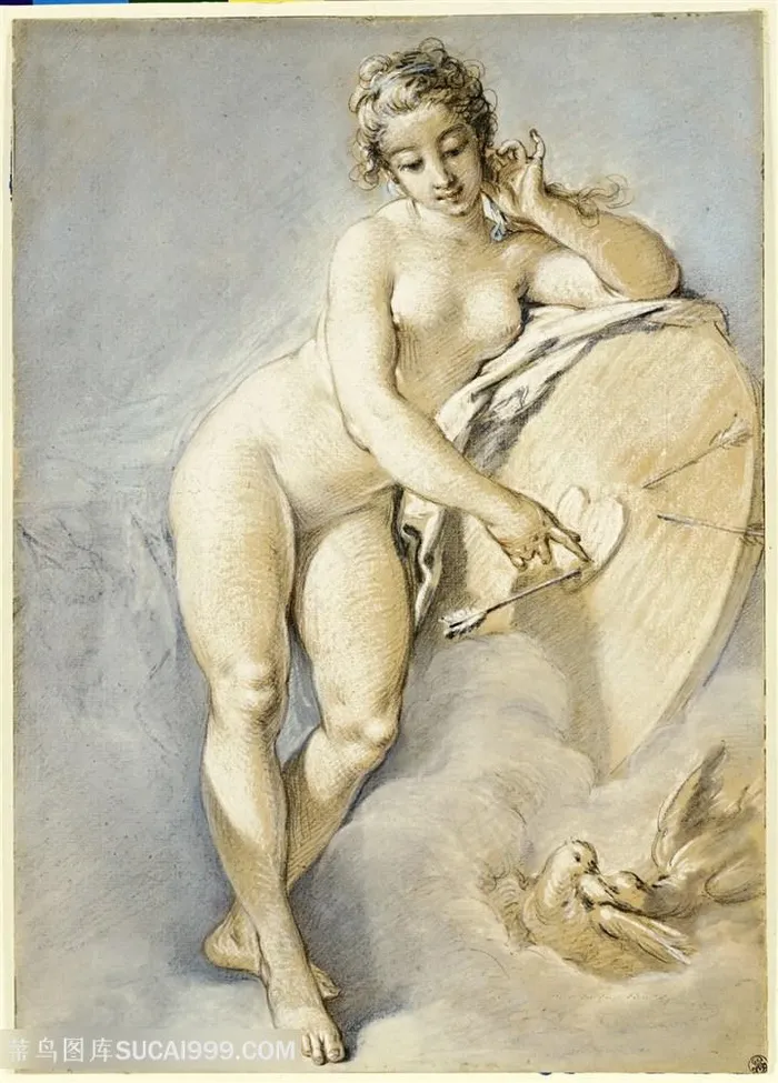 布歇油画裸体女性艺术挂画