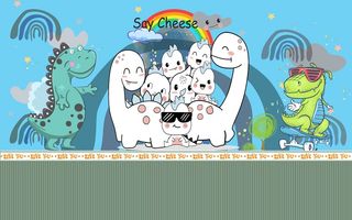 卡通手绘儿童房背景墙