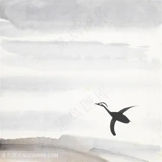 林风眠水墨飞鸟装饰画